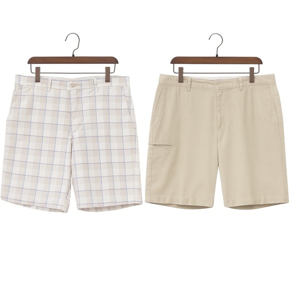 PGA Tour Men’s Golf Shorts Bundle (2 Pairs) Size 36 – Flat Front, Lightweight - Picture 1 of 2